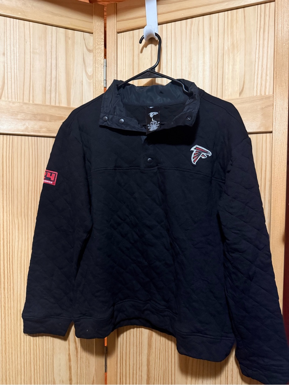 Black Quilted Pullover Jacket